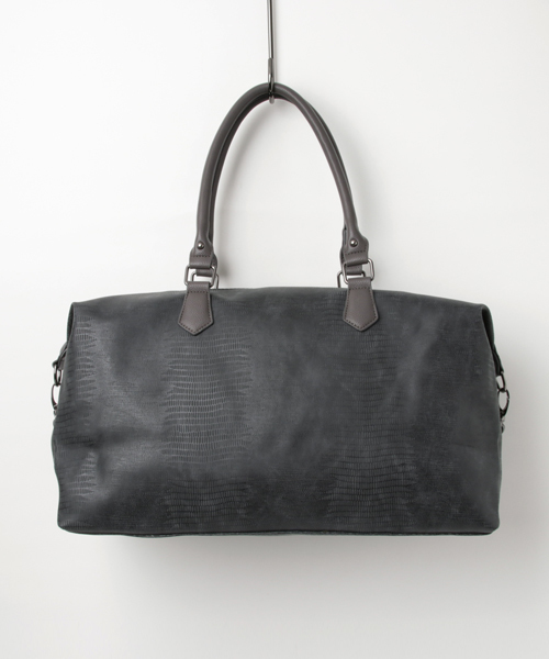 VitaFelice（ヴィータフェリーチェ）の「リザード型押し2wayボストンバッグ（ボストンバッグ・メンズ・ブラック/チャコールグレー/ネイビー/ライトグレー・FREE）」の10枚目の写真