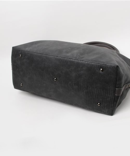 VitaFelice（ヴィータフェリーチェ）の「リザード型押し2wayボストンバッグ（ボストンバッグ・メンズ・ブラック/チャコールグレー/ネイビー/ライトグレー・FREE）」の12枚目の写真