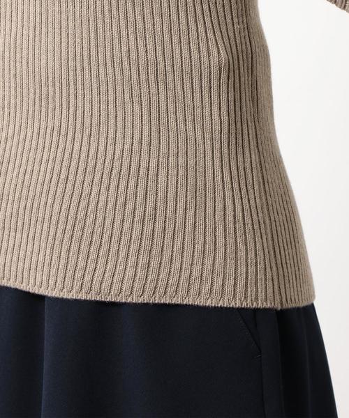 green label relaxing（グリーンレーベルリラクシング）の「[手洗い可能] KF リブ ハートネック ロングスリーブ ニット 9G ◆（ニット/セーター・レディース・ブラック/ブラウン/オフホワイト/ライラック/シャーベット・FREE）」の12枚目の写真