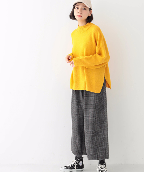 earth music&ecology（アースミュージックアンドエコロジー）の「・BIGニットプルオーバー（ニット/セーター・レディース・ブルー/ネイビー/キャメル/ライトグレー/イエロー/アイボリー・FREE）」の14枚目の写真