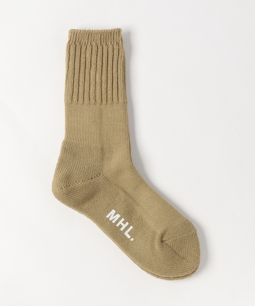 MHL.（エムエイチエル）の「MILITARY SOCK（ソックス/靴下・レディース・ホワイト/ブラック/カーキ・FREE）」の3枚目の写真