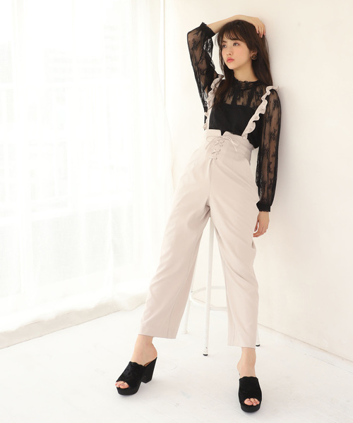 one after another NICE CLAUP（ワンアフターアナザーナイスクラップ）の「レースシアブラウス（シャツ/ブラウス・レディース・ブラック/オフホワイト/イエロー・FREE）」の5枚目の写真