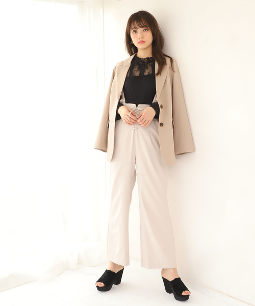 one after another NICE CLAUP（ワンアフターアナザーナイスクラップ）の「レースシアブラウス（シャツ/ブラウス・レディース・ブラック/オフホワイト/イエロー・FREE）」の8枚目の写真