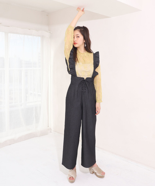 one after another NICE CLAUP（ワンアフターアナザーナイスクラップ）の「レースシアブラウス（シャツ/ブラウス・レディース・ブラック/オフホワイト/イエロー・FREE）」の16枚目の写真