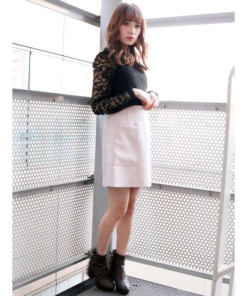 dazzlin(ダズリン)の「ハイネックレース長袖トップス(シャツ/ブラウス・レディース・ブラック/オフホワイト/ピンク・FREE)」の13枚目の写真