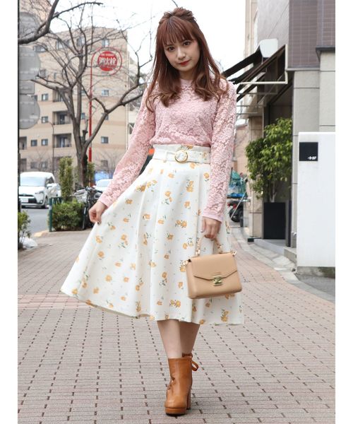 dazzlin(ダズリン)の「ハイネックレース長袖トップス(シャツ/ブラウス・レディース・ブラック/オフホワイト/ピンク・FREE)」の16枚目の写真