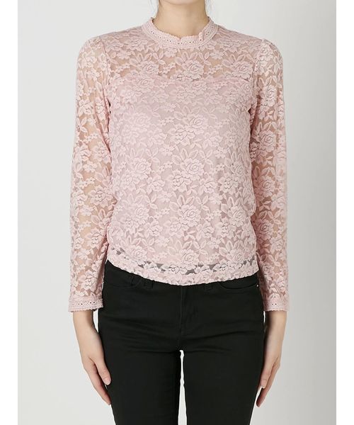 dazzlin(ダズリン)の「ハイネックレース長袖トップス(シャツ/ブラウス・レディース・ブラック/オフホワイト/ピンク・FREE)」の18枚目の写真