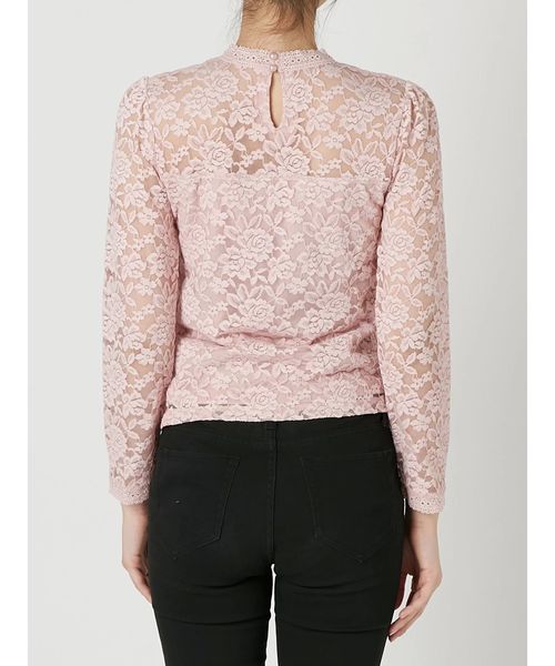 dazzlin(ダズリン)の「ハイネックレース長袖トップス(シャツ/ブラウス・レディース・ブラック/オフホワイト/ピンク・FREE)」の20枚目の写真