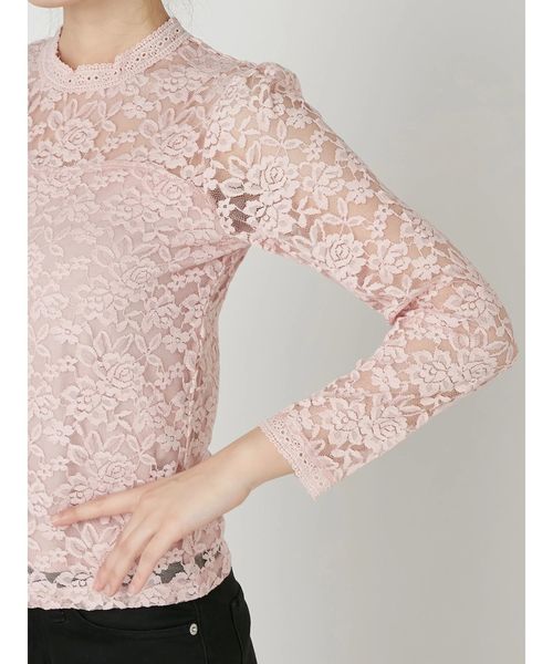 dazzlin(ダズリン)の「ハイネックレース長袖トップス(シャツ/ブラウス・レディース・ブラック/オフホワイト/ピンク・FREE)」の22枚目の写真