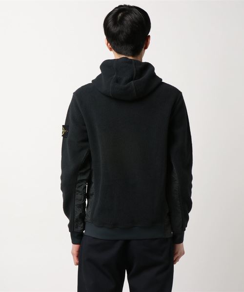 STONE ISLAND,STONE ISLAND/ナイロンコンビフリースパーカー STONE ISLAND,STONE ISLAND/ナイロンコンビフリースパーカー
