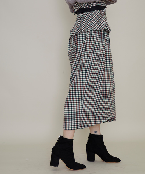 STUDIOUS（ステュディオス）の「チェックコルセットスカート（スカート・レディース・マルチ/ブラウン/ブルー・1/0）」の14枚目の写真
