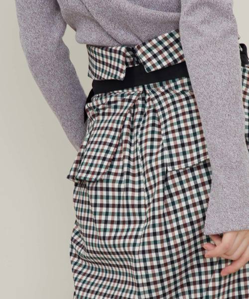 STUDIOUS（ステュディオス）の「チェックコルセットスカート（スカート・レディース・マルチ/ブラウン/ブルー・1/0）」の16枚目の写真