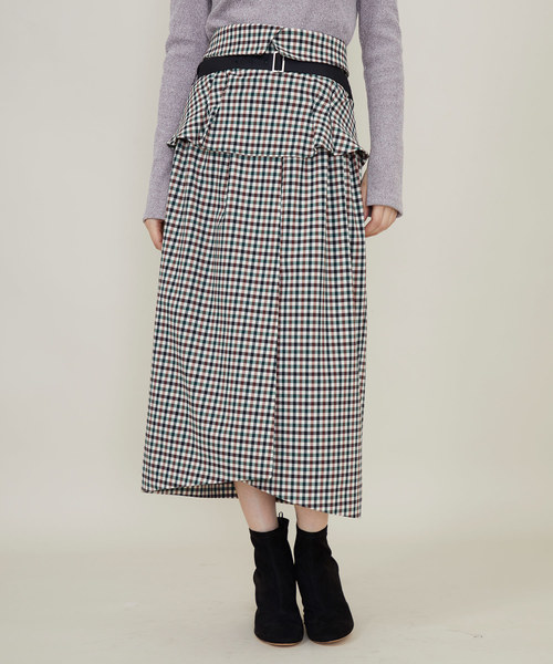 STUDIOUS（ステュディオス）の「チェックコルセットスカート（スカート・レディース・マルチ/ブラウン/ブルー・1/0）」の18枚目の写真