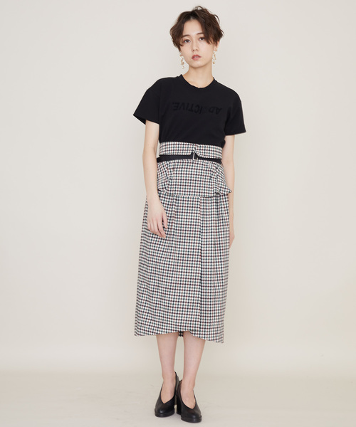 STUDIOUS（ステュディオス）の「チェックコルセットスカート（スカート・レディース・マルチ/ブラウン/ブルー・1/0）」の19枚目の写真