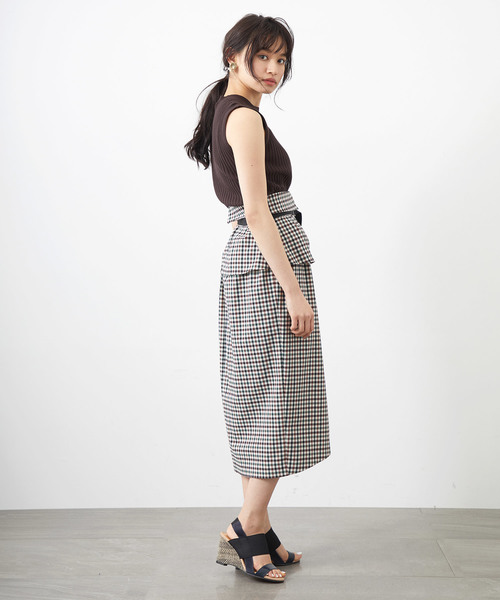 STUDIOUS（ステュディオス）の「チェックコルセットスカート（スカート・レディース・マルチ/ブラウン/ブルー・1/0）」の22枚目の写真