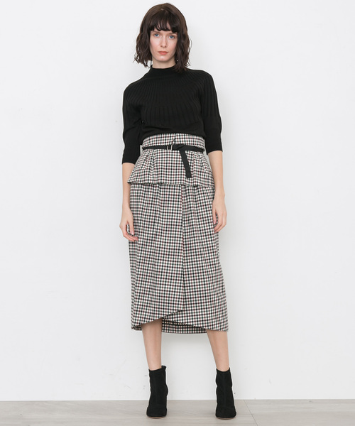 STUDIOUS（ステュディオス）の「チェックコルセットスカート（スカート・レディース・マルチ/ブラウン/ブルー・1/0）」の11枚目の写真