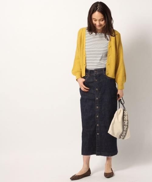 GLOBAL WORK(グローバルワーク)の「リブメローボートネック長袖/777525(Tシャツ/カットソー・レディース・ネイビー/ダークブルー/ライトグレー/ホワイト/その他2/レッド・LARGE/MEDIUM)」の7枚目の写真