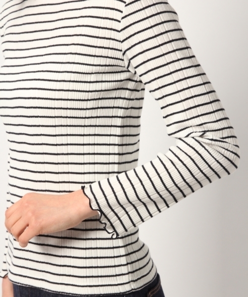 GLOBAL WORK(グローバルワーク)の「リブメローボートネック長袖/777525(Tシャツ/カットソー・レディース・ネイビー/ダークブルー/ライトグレー/ホワイト/その他2/レッド・LARGE/MEDIUM)」の13枚目の写真