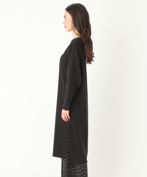 niko and...（ニコアンド）の「オリジナル起毛フライス袖リブワンピース（ワンピース・レディース・グレー/パープル/ブラック・LARGE/MEDIUM）」の7枚目の写真