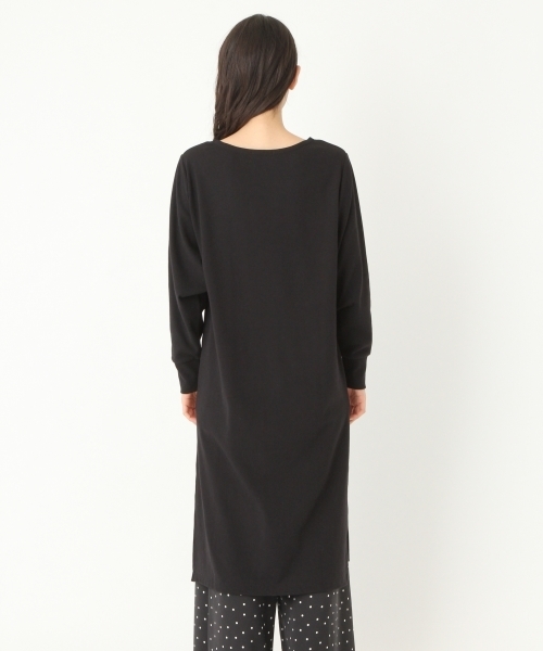 niko and...（ニコアンド）の「オリジナル起毛フライス袖リブワンピース（ワンピース・レディース・グレー/パープル/ブラック・LARGE/MEDIUM）」の8枚目の写真