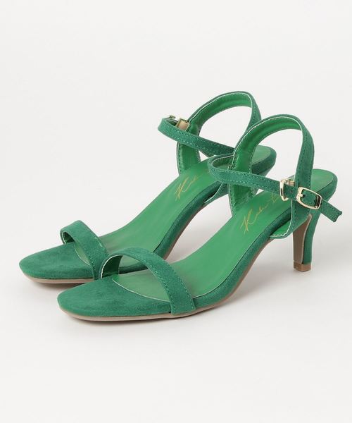 KOBE LETTUCE（コウベレタス）の「華奢見えアンクルストラップ6cmヒールシンプルカラーサンダル シューズ レディース[I1557]神戸レタス（サンダル・レディース・ホワイト/ドット/ベージュ/パープル系その他/グリーン/イエロー/ブラック/シルバー/パイソン・L/LL/M/S）」の13枚目の写真