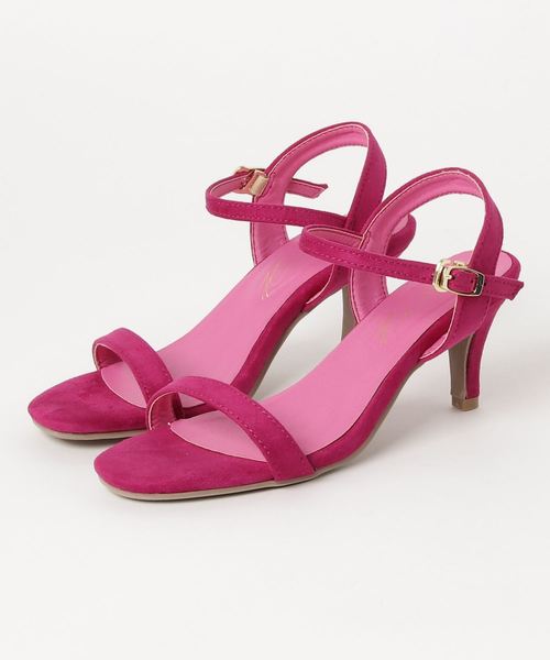 KOBE LETTUCE（コウベレタス）の「華奢見えアンクルストラップ6cmヒールシンプルカラーサンダル シューズ レディース[I1557]神戸レタス（サンダル・レディース・ホワイト/ドット/ベージュ/パープル系その他/グリーン/イエロー/ブラック/シルバー/パイソン・L/LL/M/S）」の14枚目の写真