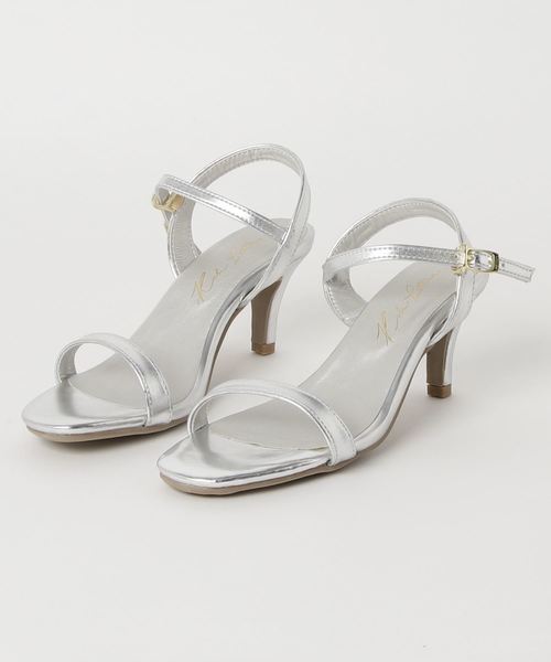 KOBE LETTUCE（コウベレタス）の「華奢見えアンクルストラップ6cmヒールシンプルカラーサンダル シューズ レディース[I1557]神戸レタス（サンダル・レディース・ホワイト/ドット/ベージュ/パープル系その他/グリーン/イエロー/ブラック/シルバー/パイソン・L/LL/M/S）」の15枚目の写真