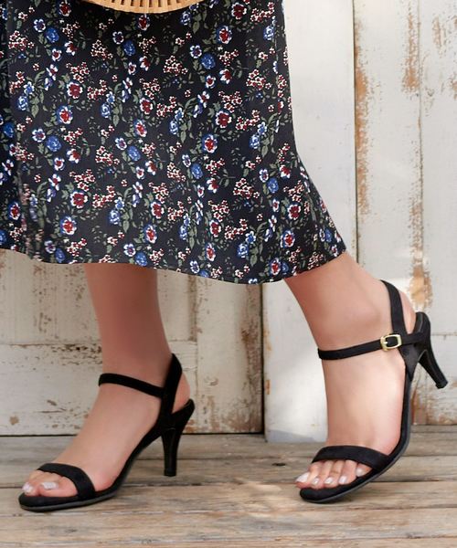 KOBE LETTUCE（コウベレタス）の「華奢見えアンクルストラップ6cmヒールシンプルカラーサンダル シューズ レディース[I1557]神戸レタス（サンダル・レディース・ホワイト/ドット/ベージュ/パープル系その他/グリーン/イエロー/ブラック/シルバー/パイソン・L/LL/M/S）」の17枚目の写真