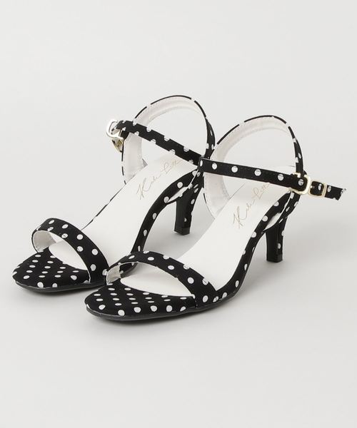 KOBE LETTUCE（コウベレタス）の「華奢見えアンクルストラップ6cmヒールシンプルカラーサンダル シューズ レディース[I1557]神戸レタス（サンダル・レディース・ホワイト/ドット/ベージュ/パープル系その他/グリーン/イエロー/ブラック/シルバー/パイソン・L/LL/M/S）」の8枚目の写真