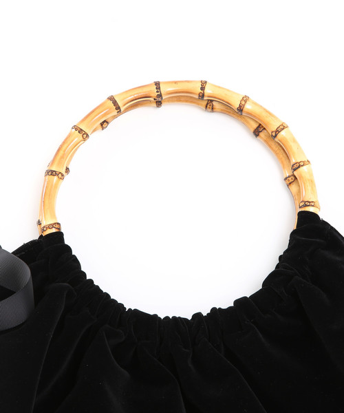 Bilitis dix-sept ans(ビリティスディセッタン)の「【WEB限定】Bilitis sept-ans/ベルベットバッグ(中)(ショルダーバッグ・レディース・ブラック・FREE)」の4枚目の写真