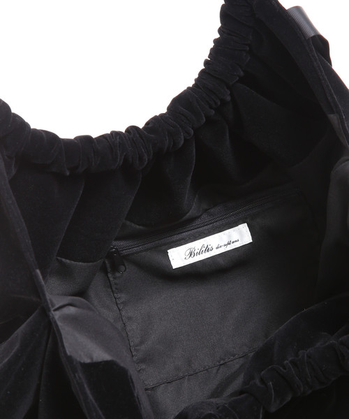 Bilitis dix-sept ans(ビリティスディセッタン)の「【WEB限定】Bilitis sept-ans/ベルベットバッグ(中)(ショルダーバッグ・レディース・ブラック・FREE)」の6枚目の写真