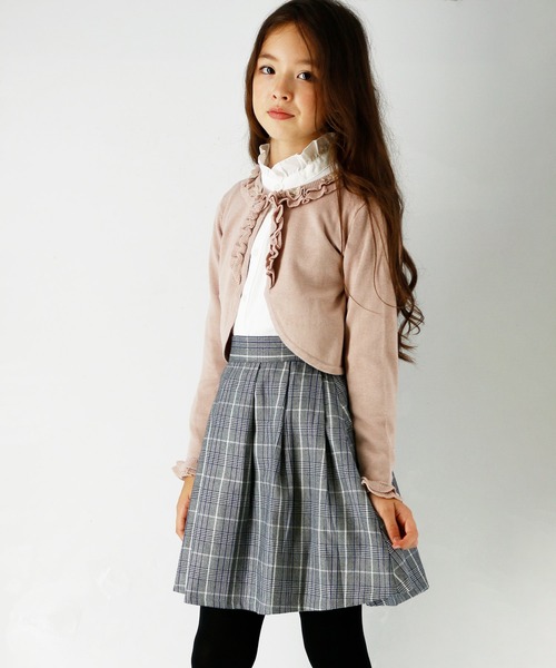 Catherine Cottage（キャサリンコテージ）の「shiny ribbon ボレロ KIDS（カーディガン/ボレロ・キッズ・ホワイト/ネイビー/レッド/ピンク/ブラック・100/110/120/130/140）」の11枚目の写真