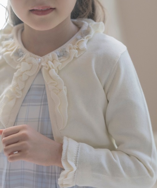 Catherine Cottage（キャサリンコテージ）の「shiny ribbon ボレロ KIDS（カーディガン/ボレロ・キッズ・ホワイト/ネイビー/レッド/ピンク/ブラック・100/110/120/130/140）」の18枚目の写真