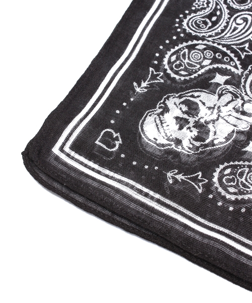 HYSTERIC MINI（ヒステリックミニ）の「mini on skull bandanna  ストール（バンダナ/スカーフ・キッズ・ブラック/ネイビー/レッド・FREE）」の5枚目の写真