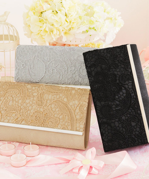 DRESS STAR（ドレス スター）の「メタルフレーム×レース刺繍×クラッチバッグ（クラッチバッグ・レディース・ベージュ/ブラック/グレー・フリー）」の15枚目の写真