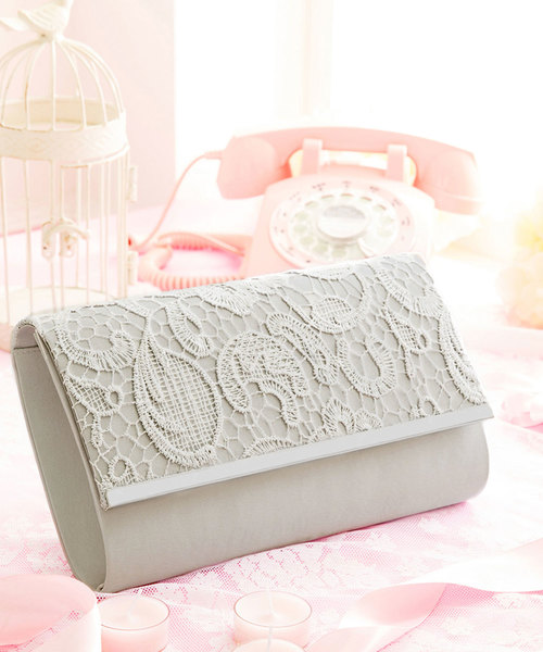 DRESS STAR（ドレス スター）の「メタルフレーム×レース刺繍×クラッチバッグ（クラッチバッグ・レディース・ベージュ/ブラック/グレー・フリー）」の14枚目の写真