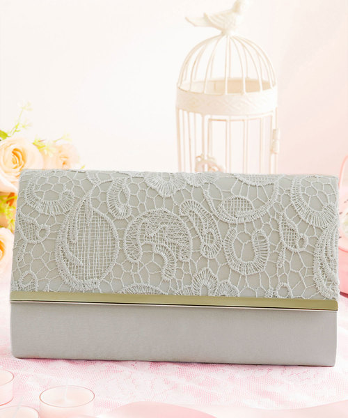 DRESS STAR（ドレス スター）の「メタルフレーム×レース刺繍×クラッチバッグ（クラッチバッグ・レディース・ベージュ/ブラック/グレー・フリー）」の13枚目の写真