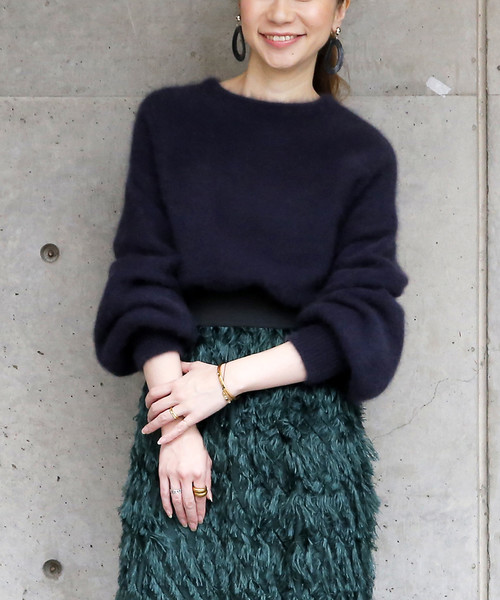 Liesse ヘアリーニットボリュームスリーブニットプルオーバー Liesse（リエス）の「ヘアリーニットボリュームスリーブニットプル