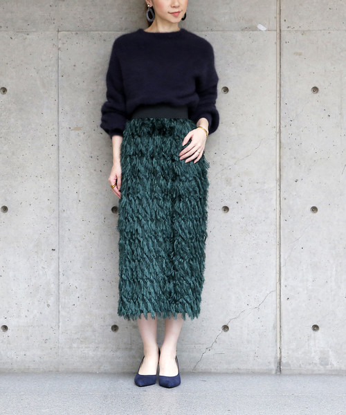 Liesse（リエス）の「ヘアリーニットボリュームスリーブニットプル