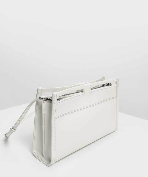 CHARLES & KEITH(チャールズ & キース)の「クラシッククラッチ / Classic Clutch(クラッチバッグ・レディース・ブラック/レッド/クリーム・S)」の4枚目の写真