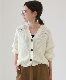 AMERICAN HOLIC | Wool混Vネックローゲージニットカーディガン(カーディガン/ボレロ)