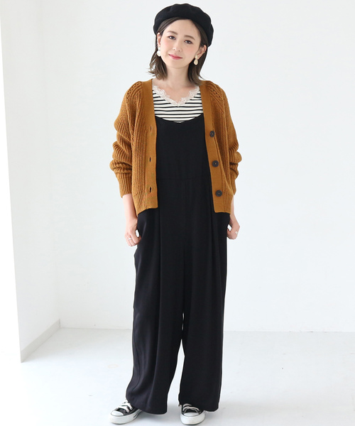 AMERICAN HOLIC(アメリカンホリック)の「Wool混Vネックローゲージニットカーディガン(カーディガン/ボレロ・レディース・チャコールグレー/ブラウン/アイボリー/マスタード/グリーン/ブルー・FREE)」の8枚目の写真