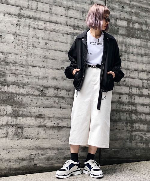 PAGEBOY(ページボーイ)の「ボリュームスリーブコーチジャケット(その他アウター・レディース・ブラック/オフホワイト/カモフラージュ/パープル/ブルー・FREE)」の8枚目の写真