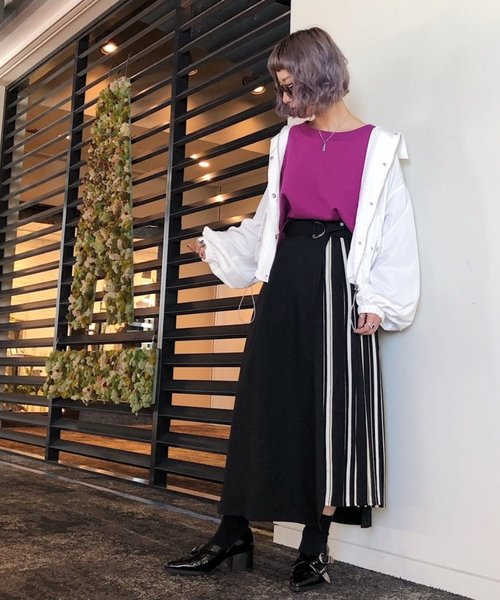 PAGEBOY(ページボーイ)の「ボリュームスリーブコーチジャケット(その他アウター・レディース・ブラック/オフホワイト/カモフラージュ/パープル/ブルー・FREE)」の15枚目の写真