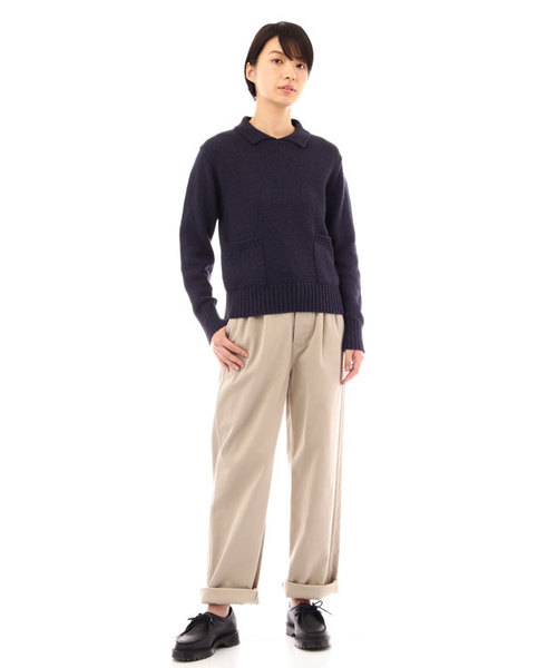 MHL.（エムエイチエル）の「SLUB COTTON LINEN（ニット/セーター・レディース・ネイビー/イエロー・2）」の8枚目の写真