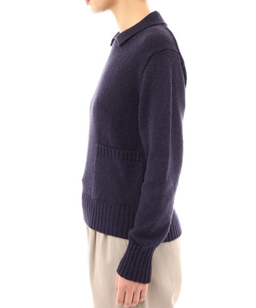 MHL.（エムエイチエル）の「SLUB COTTON LINEN（ニット/セーター・レディース・ネイビー/イエロー・2）」の9枚目の写真