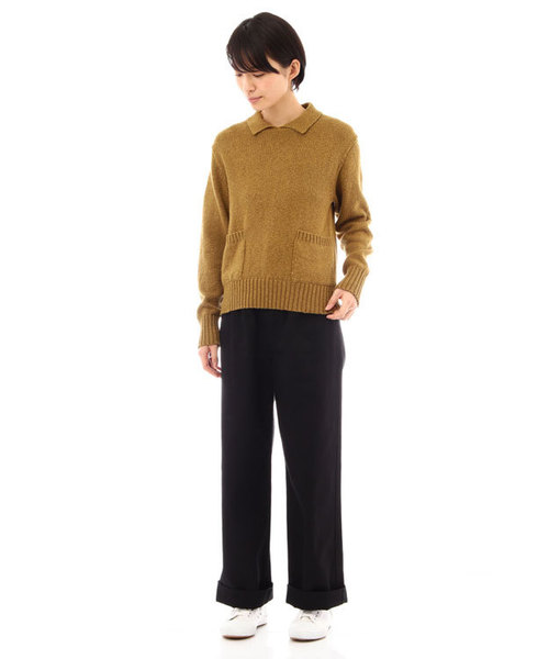 MHL.（エムエイチエル）の「SLUB COTTON LINEN（ニット/セーター・レディース・ネイビー/イエロー・2）」の12枚目の写真