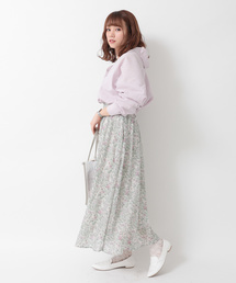 ボタニカルフラワーフレアスカート 〇