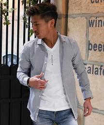 GOSTAR DE FUGA | 長袖シアサッカーシャツ(シャツ/ブラウス)