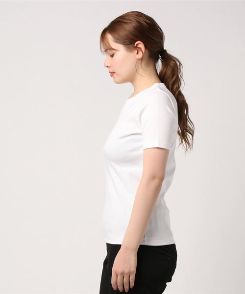 ESTNATION(エストネーション)の「ESTNATION / プレミアムコットンTシャツ(Tシャツ/カットソー・レディース・ブラック/オフホワイト/グレー・38)」の5枚目の写真